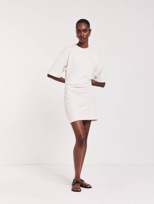 Raya T-Shirt Dress In Off White