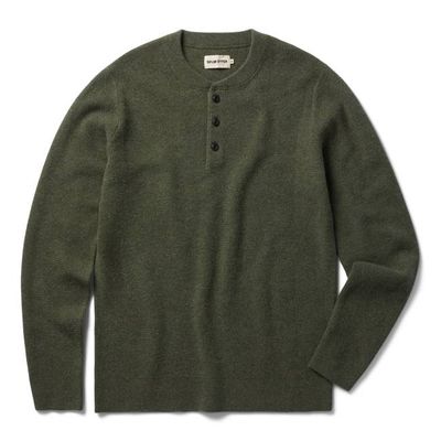 The Hudson Sweater in Heather Green