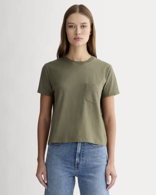 The Organic Cotton Box-Cut Pocket Tee | Kalamata | Pocket