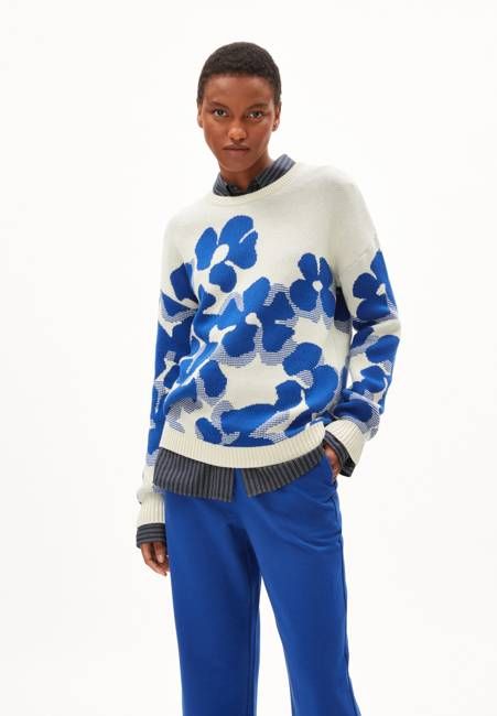 OLESSYAA AQUA FLORAL| oatmilk-dynamo blue