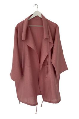 NEW! Linen Drawstring Overlay Blush