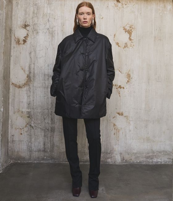 Padded Balmacaan | Black