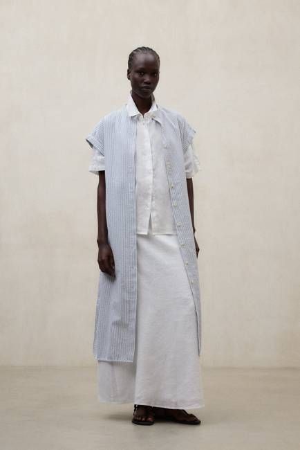 AMETHYST DRESS BLUE STRIPES