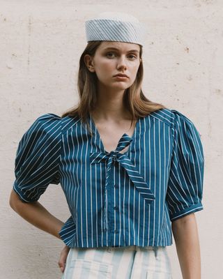 Tiny Big Sister Gestreifte Bluse mit Schleife