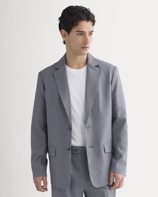 Tropical Wool Blazer | Heathered Grey