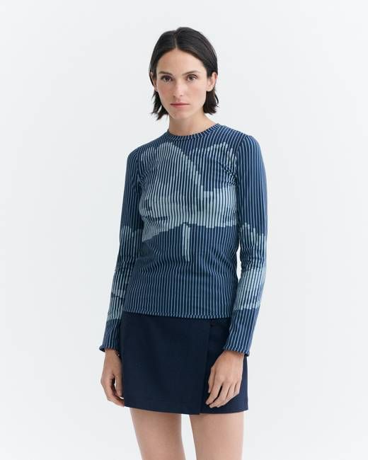 Thinking Mu Blue Lotus Brisa Top