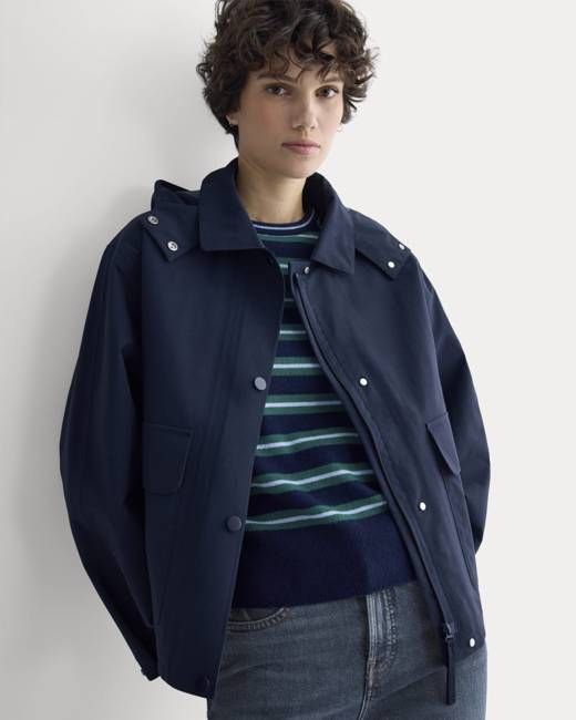 Re:Cycled Nylon Barrel Jacket | Deep Navy