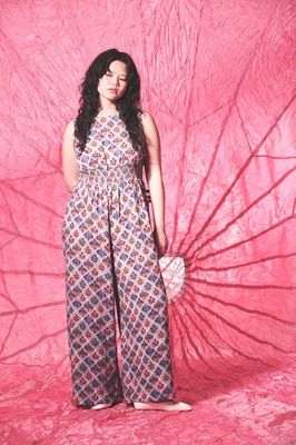 Simone - Jumpsuit aus Baumwolle mit Walled Blooms-Print