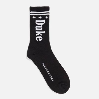 Duke Black + White Sock