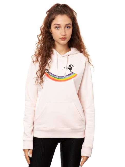 Rainbow Girl Hoodie candy pink size L
