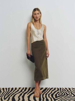 Regina Mid Rise Midi Skirt