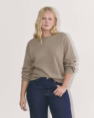 The Cocoon Crew in Plush Cotton | Heather Taupe