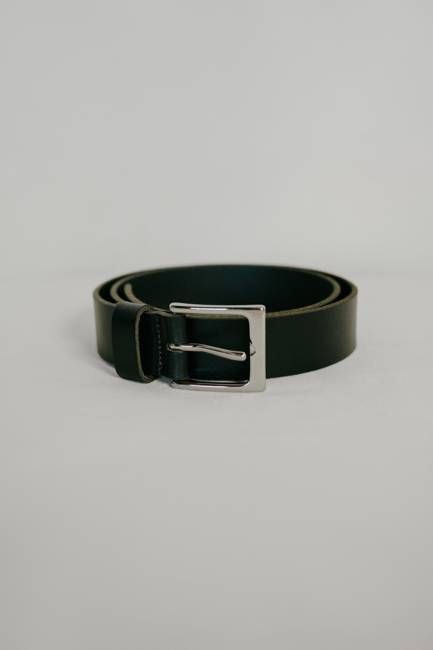 Wide Belt, Leather, Black
