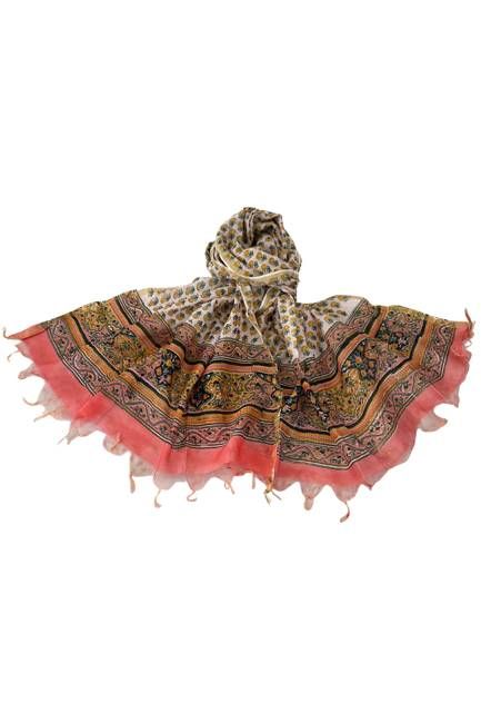 Chanderi Silk Cotton Blockprint Stole No. 19 Jodhpur Edit