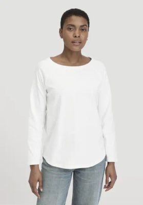 Relaxed long-sleeved shirt made from pure organic cotton