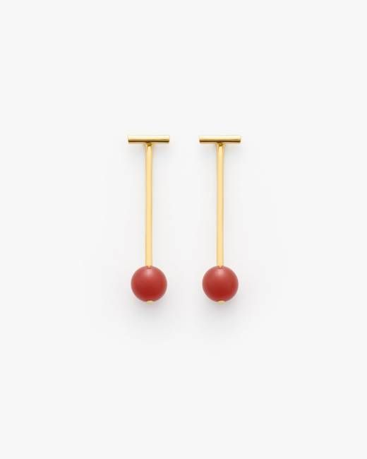 Cerise Bar Ear Jacket Earrings