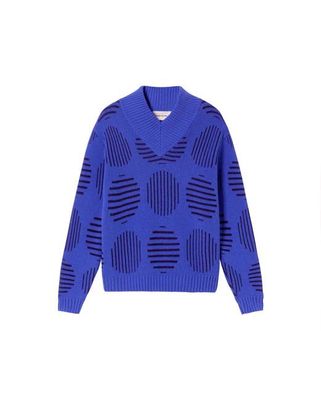 Blue merino wool japan Miranda sweater