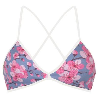 Bio BH Dreiecke Kirschblüte (blau) - kaufen