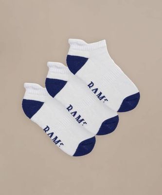 Bamboo Contrast Trainer Socks 3 Pairs