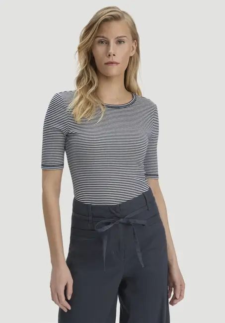 Softrib striped fitted T-shirt made from organic cotton and TENCEL™ Modal