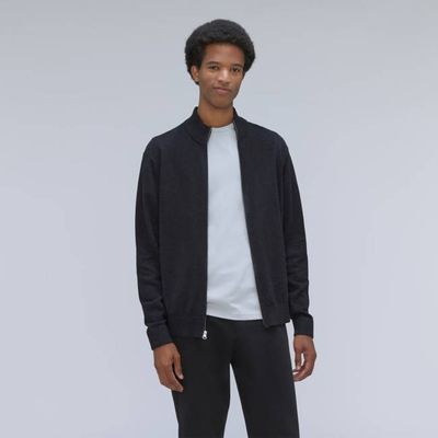 The No-Sweat Full Zip Sweater | New Black