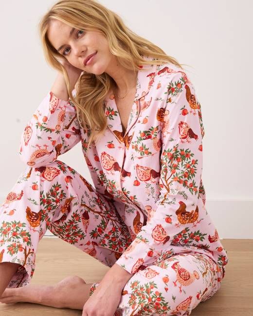 Hen House - Petite Long PJ Set - Ballet Pink