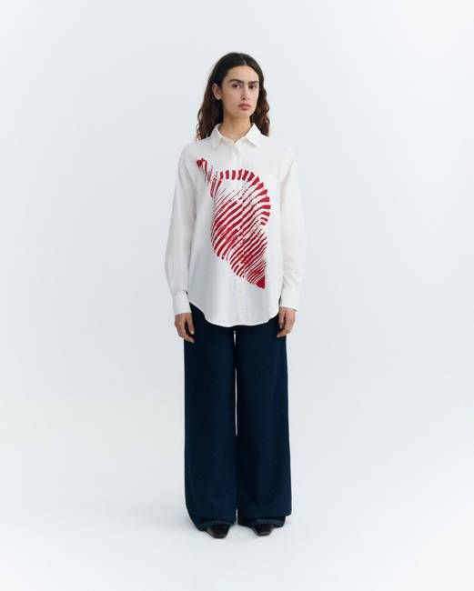 Oversize shell poplin blouse Odie