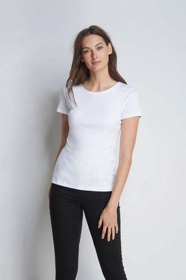 Short Sleeve Crew Neck Cotton Modal Blend T-shirt