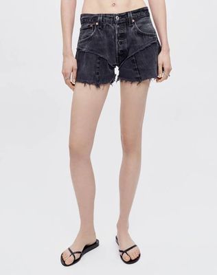 Levi's Black French Cut Mid Rise Relaxed Short