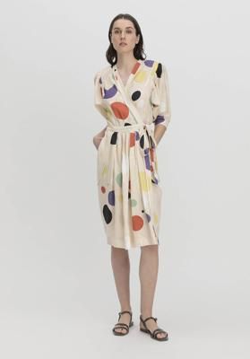 WUNDERKIND × hessnatur Wrap dress midi made of pure linen