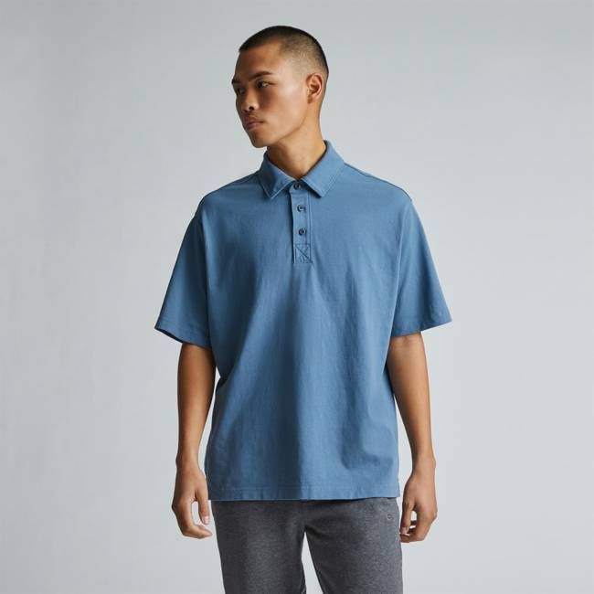 The Premium Weight Relaxed Polo | Bluefin