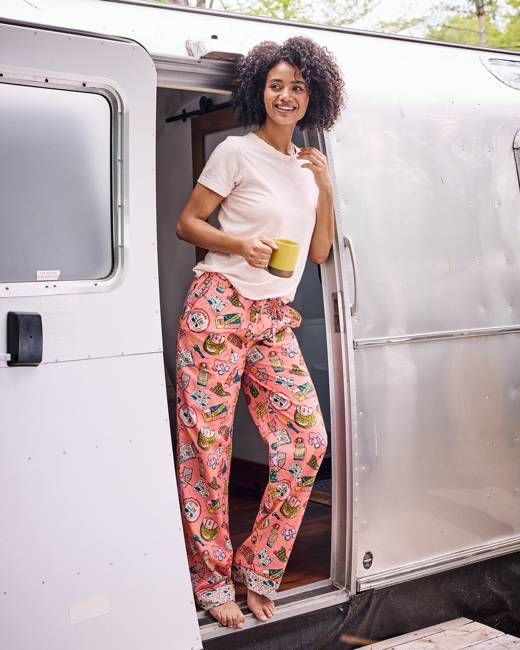 Camping Trip - PJ Pants - Coral
