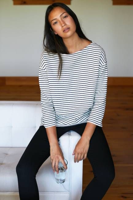 Sailor Top - Black Stripe