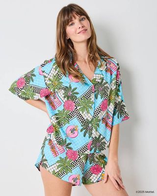 Barbie™ + Printfresh Retro Relaxation - Satin Sweet Dreams Set - Retro Blue