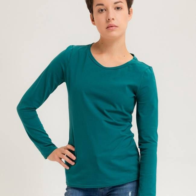 Bio Longsleeve Ubu smaragd - kaufen