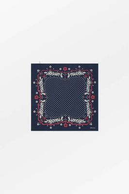 Wacholderschal - Navy/Rot/Ecru
