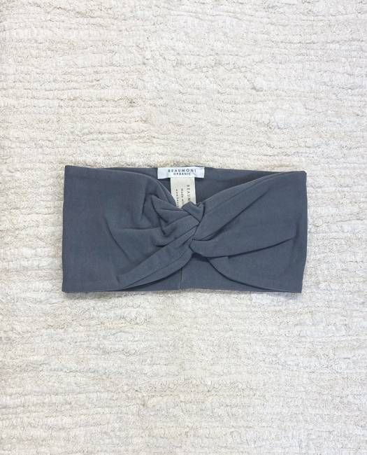 Anjalina Organic Cotton Headband In Pewter