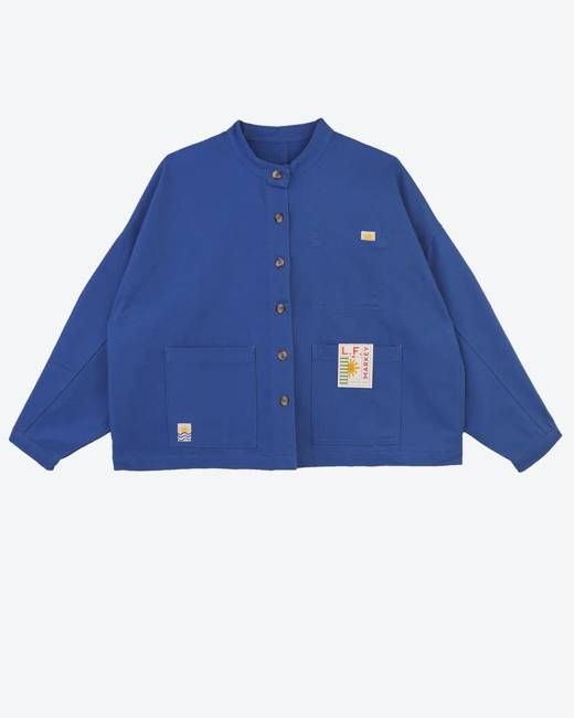 L F Markey Wide Chore Coat Cobalt