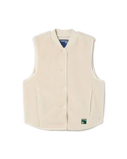 Ivory fleece Jay vest