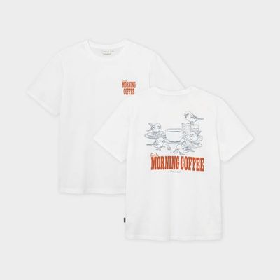 DEDICATED - T-shirt Stockholm Morning Coffee White