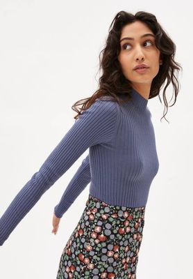 ALAANIA KNIT SWEATER | shadow blue