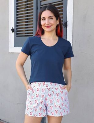 Striped Crawfish Organic Cotton Shorts