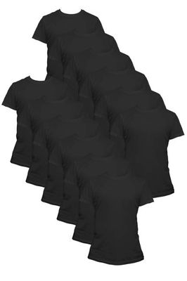 12-Pack Women's Short Sleeve Black | Organic Cotton, Fair Trade & Timeless