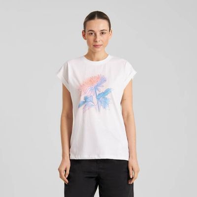 DEDICATED - T-shirt Visby Flower Dream Weiß