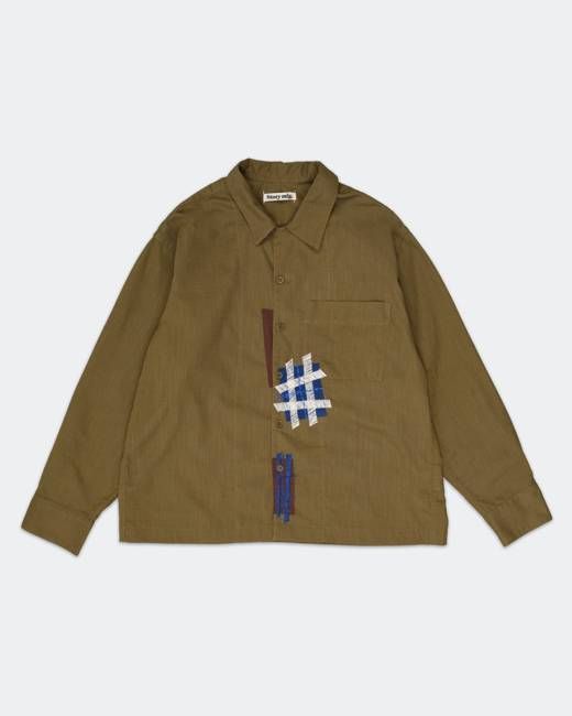 Uniform Shirt LS - Olive Patched Up