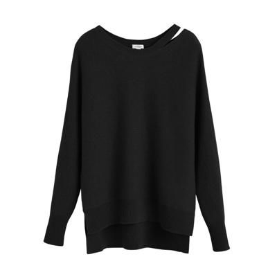 Recycled Cashmere Split-Neck Sweater