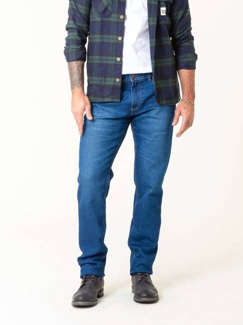 MEN'S SLIM JEANS FLAMINGO DARK USED BLUE ORGANIC COTTON