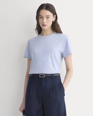 The Box-Cut Tee in Essential Cotton | Aleutian | No Pocket