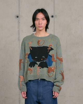 Piper Knit Jumper - Green Friends