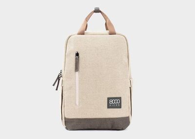 Small Hemp Backpack in Dark Green